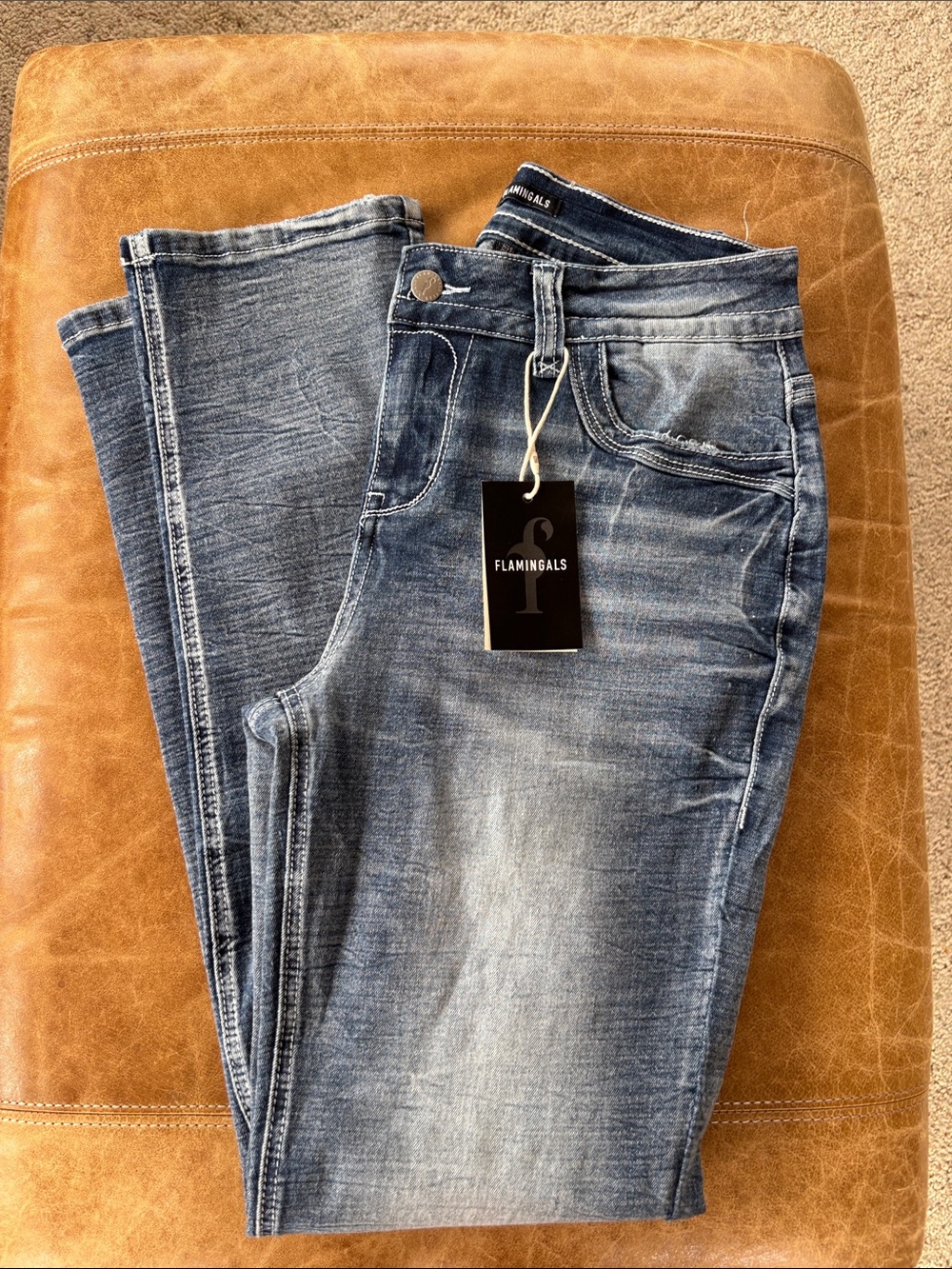 Flamingals Women's Jeans in Faded Blue